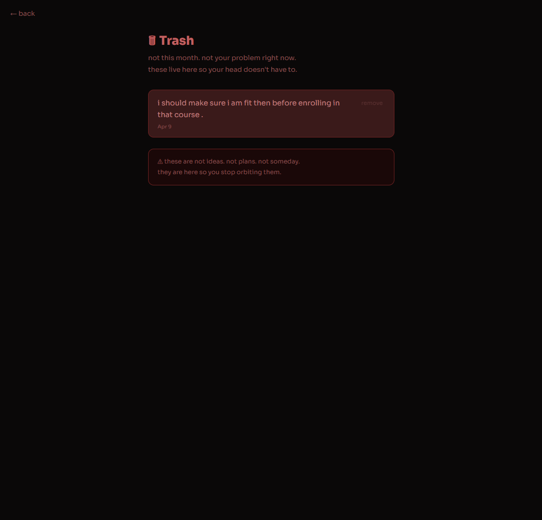 Trash screen in Zalfol